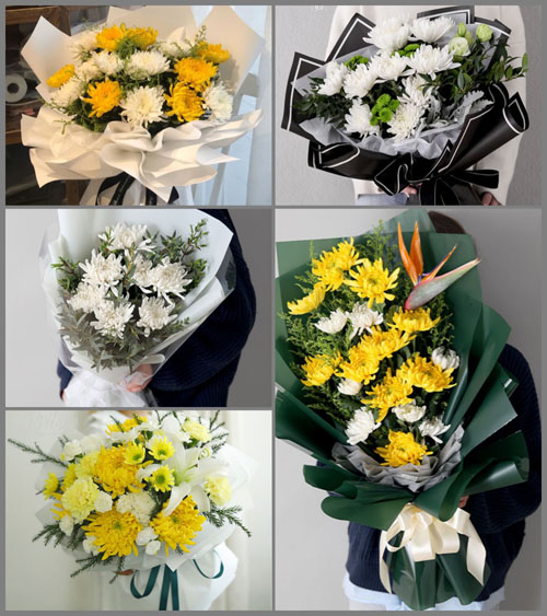 山东莱芜莱城区张家洼街道片家镇村白事花束代送